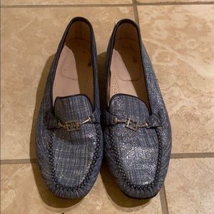 Escada blue loafers